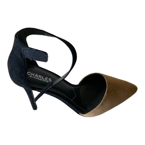 Charles David Shoes Women's Size 9M Pointy Stiletto Pumps Ankle Strap Two-Tone - Picture 8 of 13